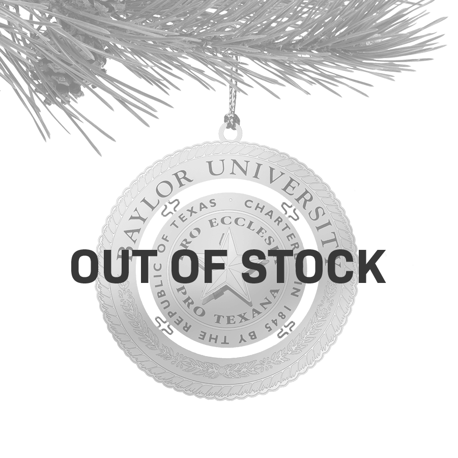 Christmas ornament depicting the Official Baylor University Seal
