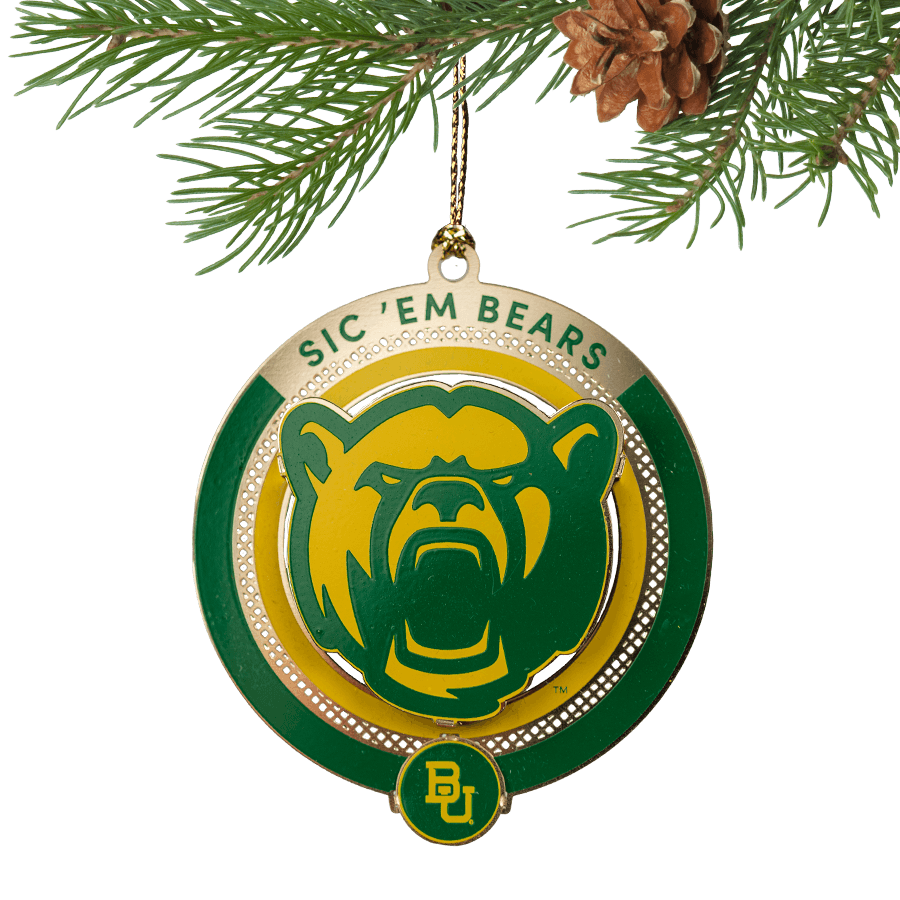 Baylor Bear Head Ornament